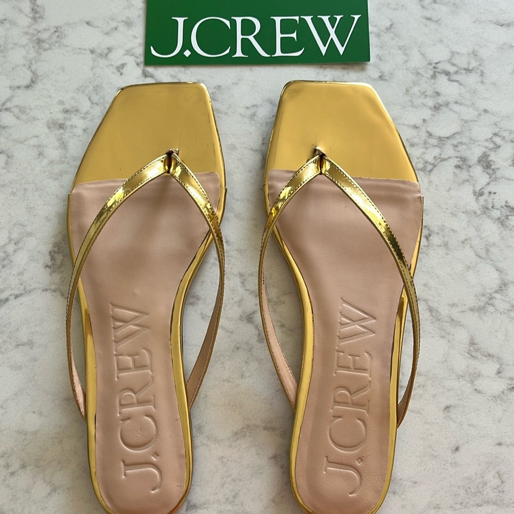 NEW J.Crew gold sandals
